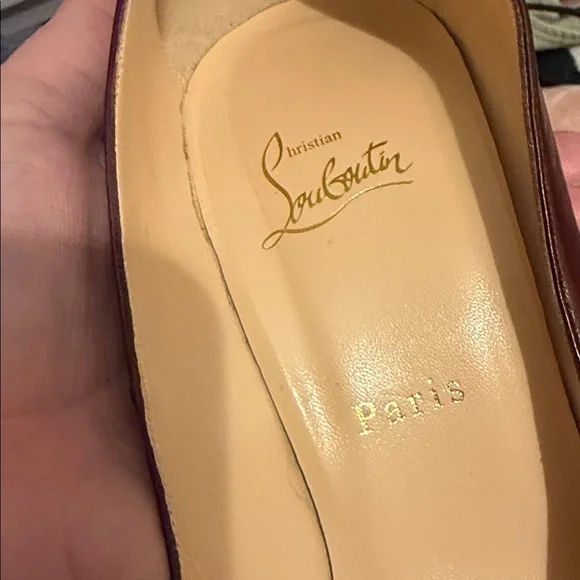 Christian Louboutin Leather Bibi Platform Pumps Bordeaux size 41.5 - Picture 12 of 16